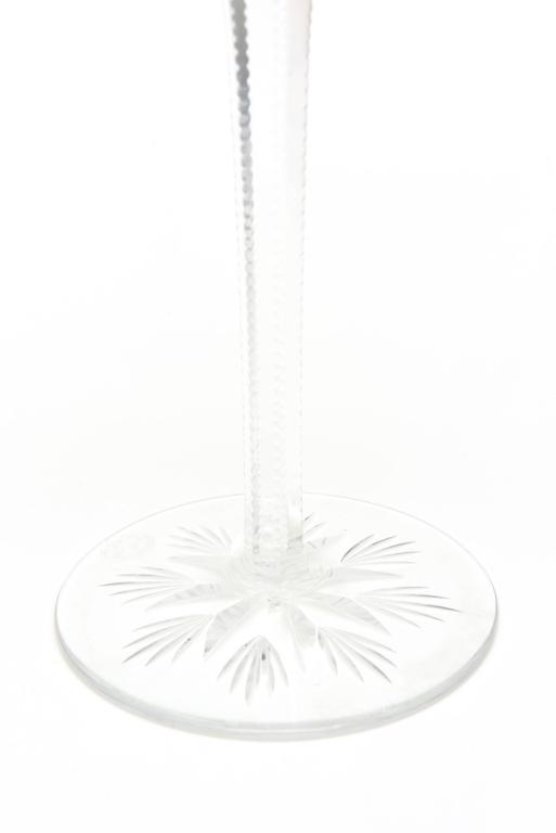 Set of Seven Cut and Etched Crystal Exquisite Signed Baccarat Wine Glasses at 1stDibs