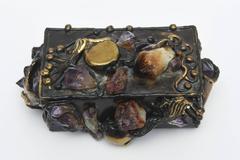 Brutalist Small Jeweled Sculptural Box