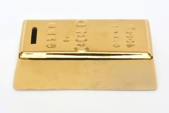 Pop Art Gold-Plated over Ceramic "Gold Bar" Bank
