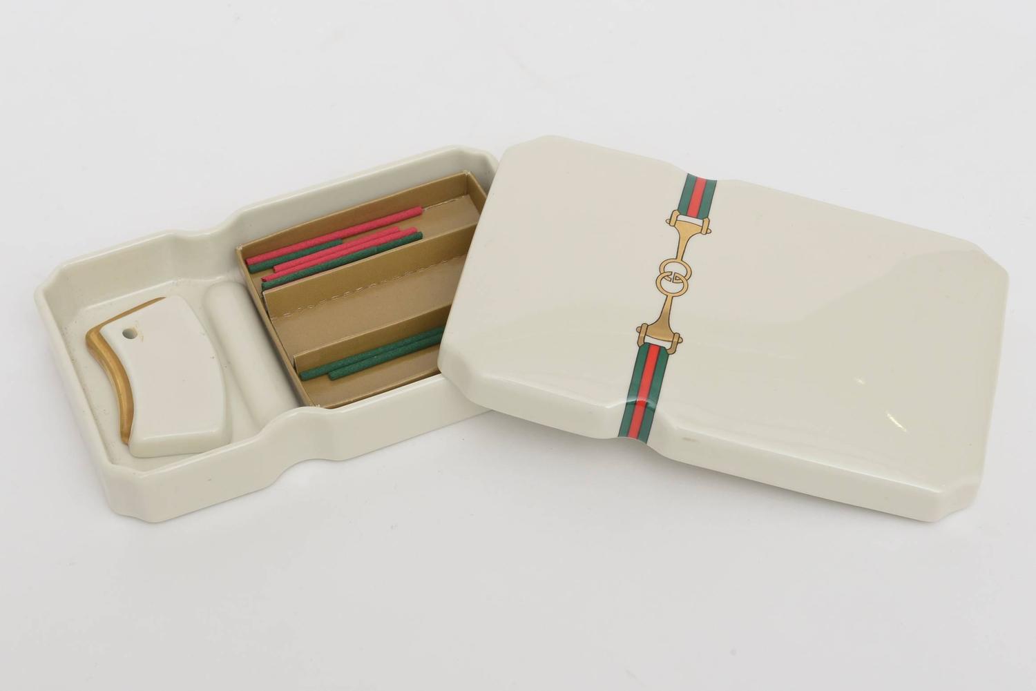 Vintage Porcelain Gucci Incense TwoPart Box at 1stdibs