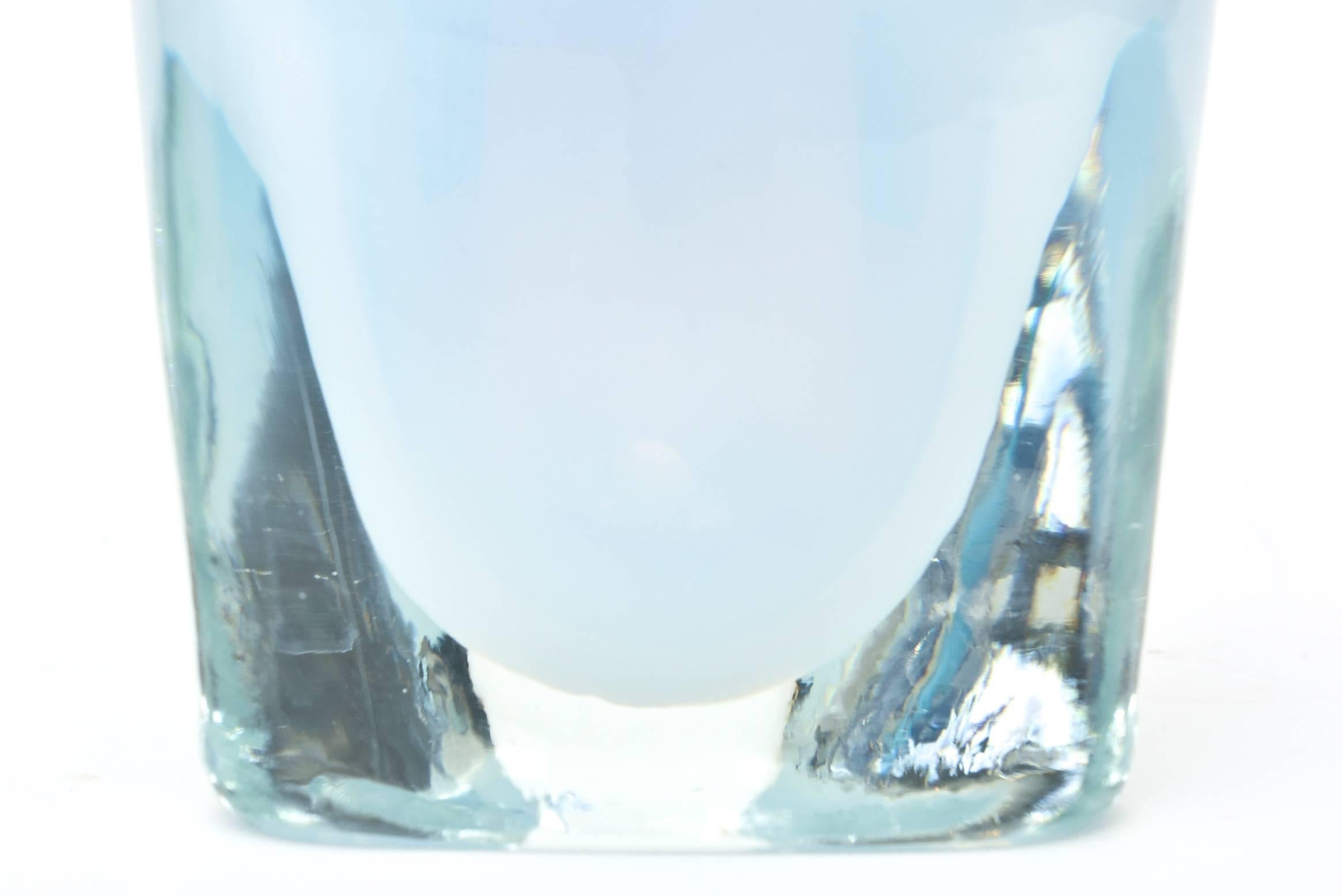 Italian Murano Opalescent Sommerso Glass Vessel/Small Vase 1