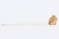 Hermès Silver Plate and 24-Carat Gold-Plated Letter Opener/ Desk Accessory