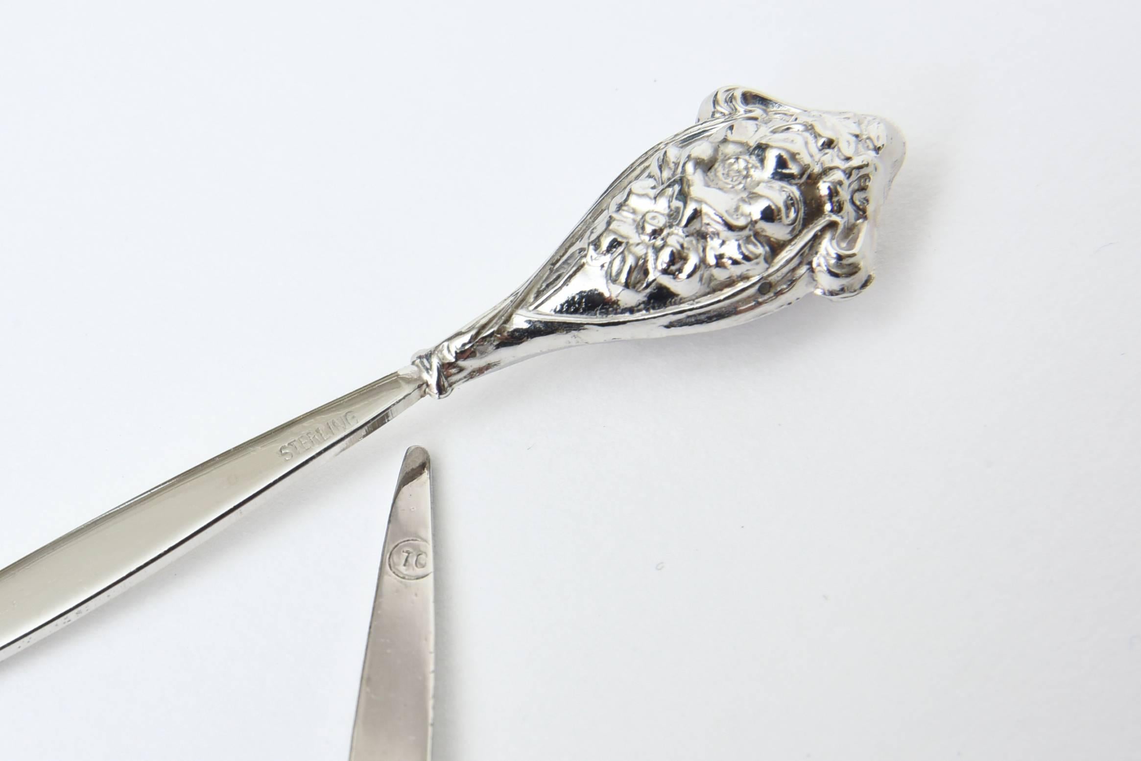 Set of Vintage Thirteen Sterling Silver Hors D'Oeuvre / Serving Picks SAT. SALE In Excellent Condition In North Miami, FL