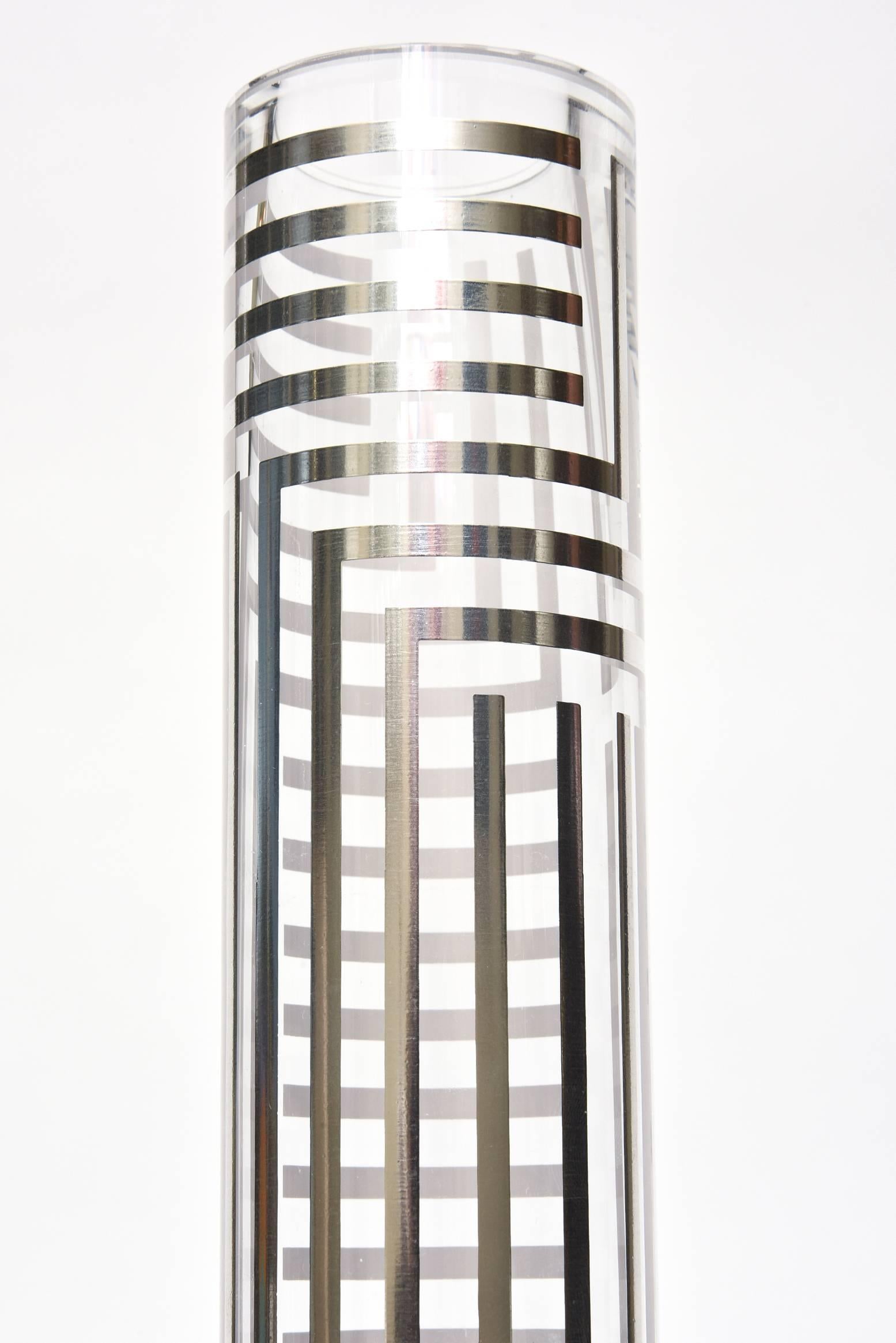 Ettore Sottsass Sterling Silver Geometric Vase Signed In Good Condition In North Miami, FL