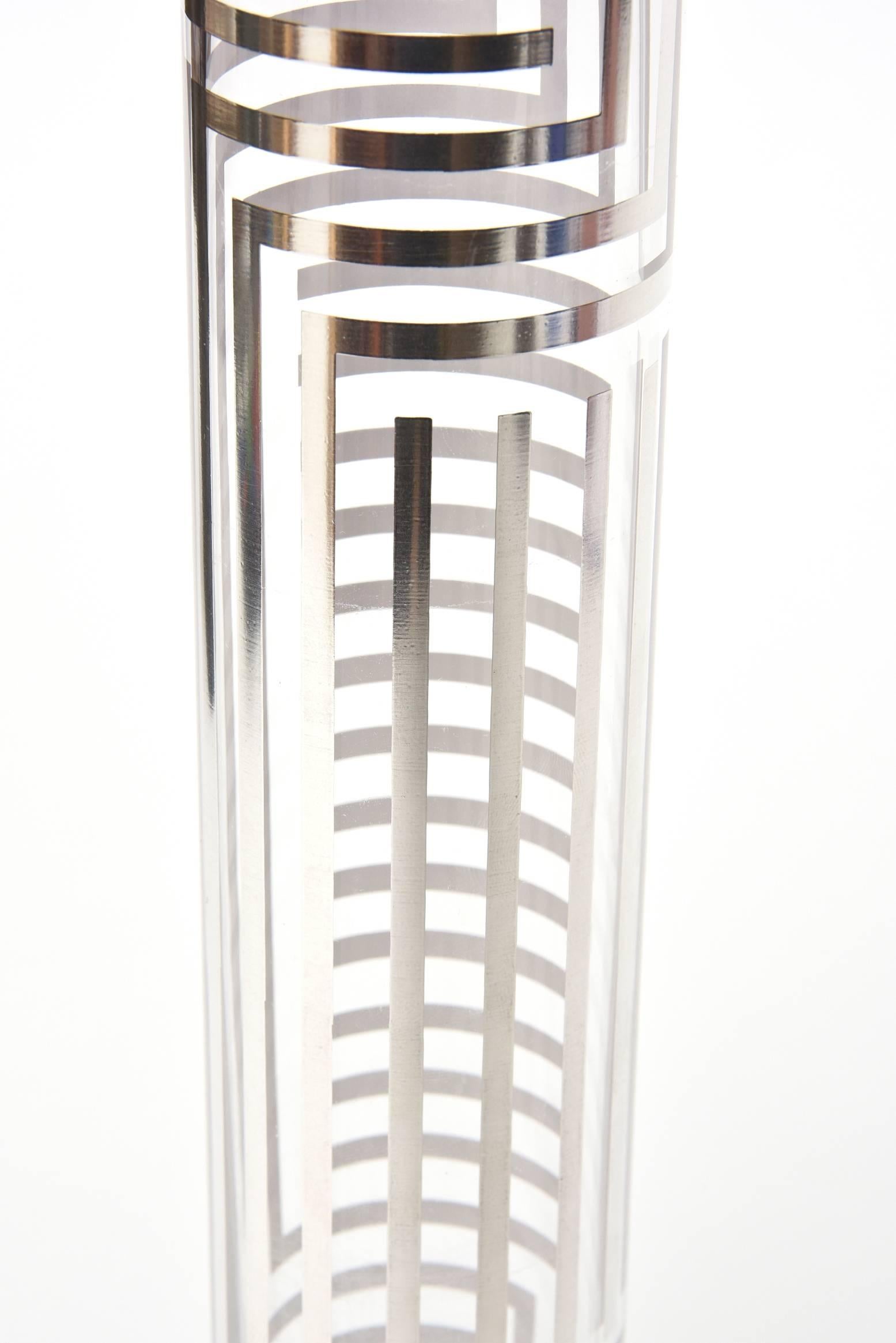 Ettore Sottsass Sterling Silver Geometric Vase Signed 1