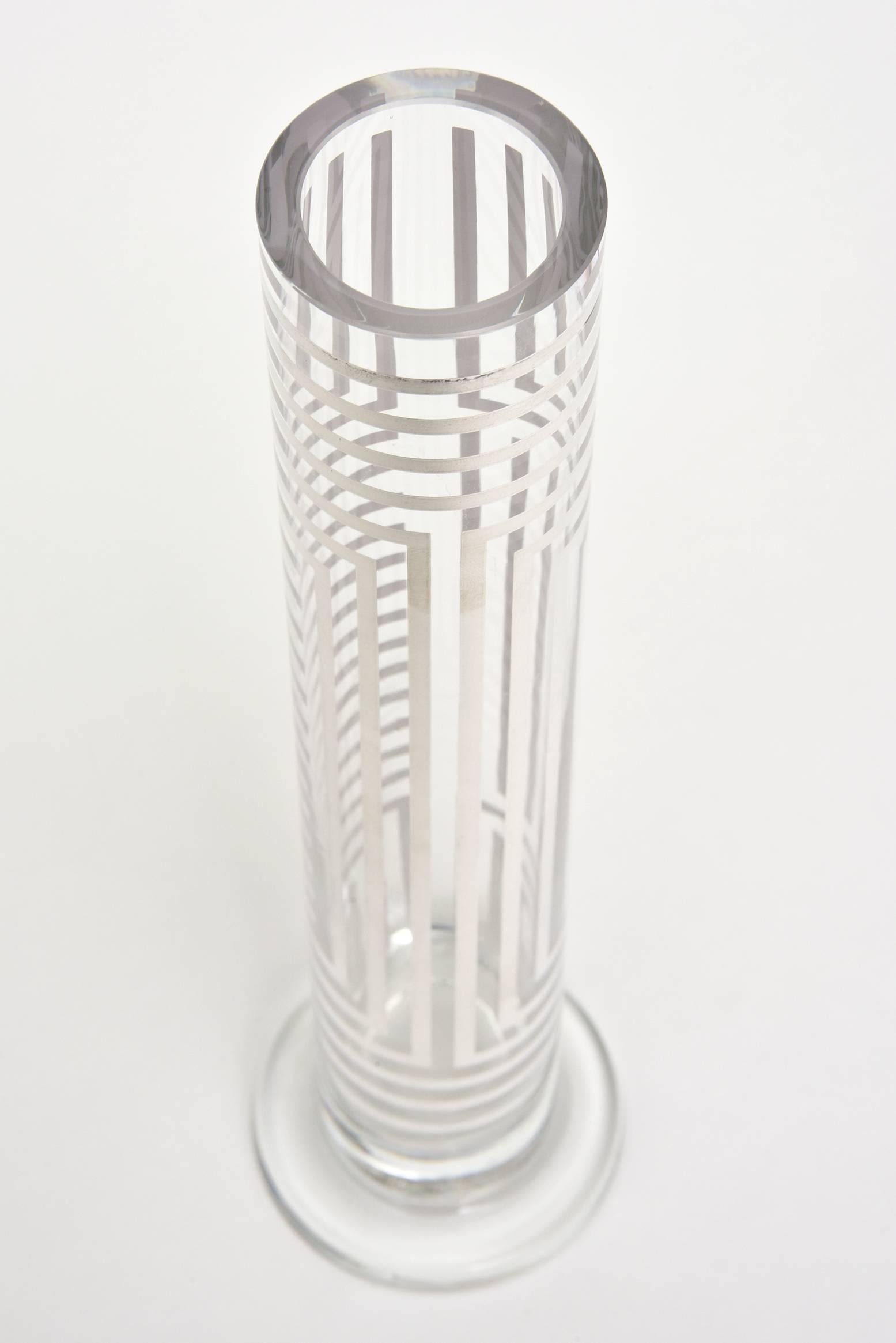 Ettore Sottsass Sterling Silver Geometric Vase Signed 2