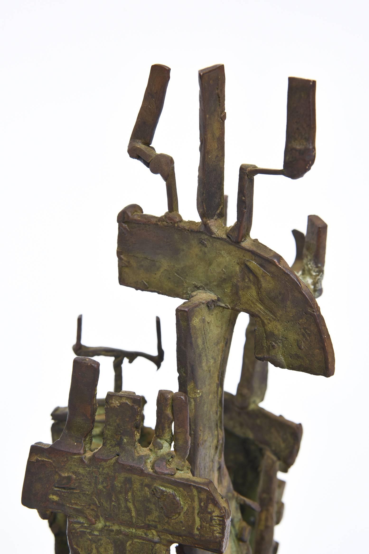 Bronze and Marble Sculpture Mid-Century Modern In Good Condition For Sale In North Miami, FL