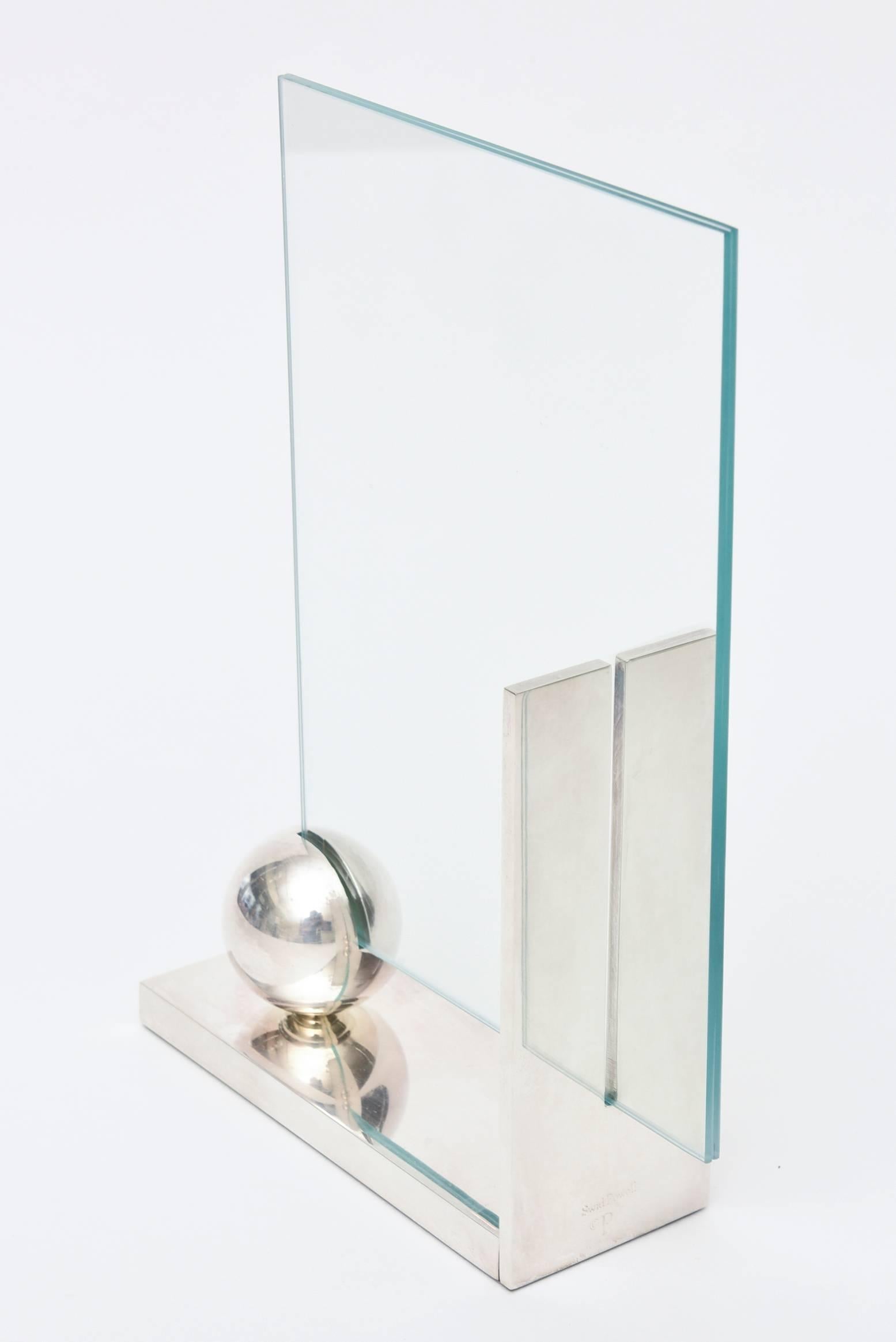 Italian Richard Meier for Swid Powell Modernist Silver-Plate Picture Frame