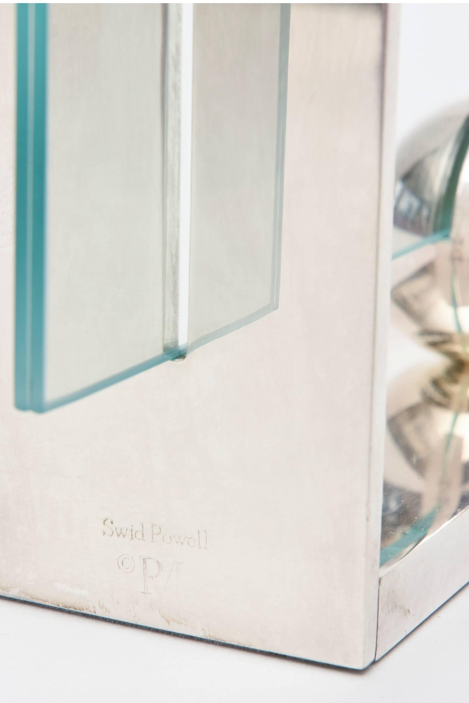 Glass Richard Meier for Swid Powell Modernist Silver-Plate Picture Frame