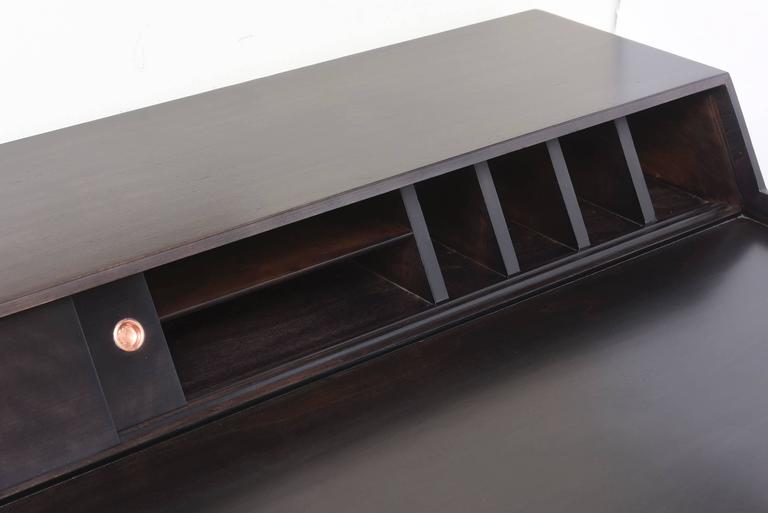 Milo Baughman MidCentury Ebonized Sculptural Floating Executive Desk