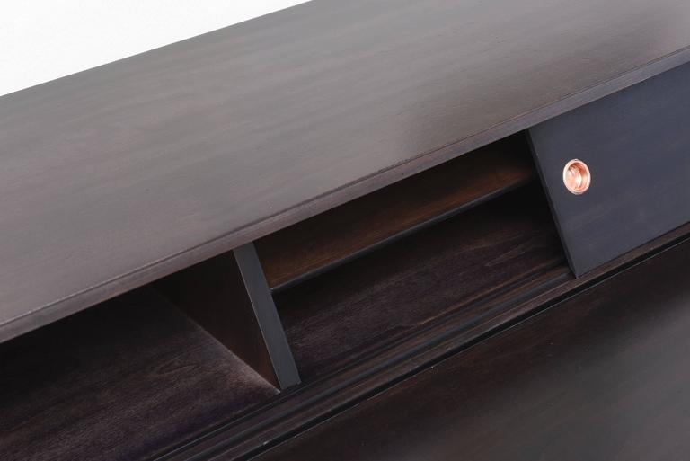 Milo Baughman MidCentury Ebonized Sculptural Floating Executive Desk