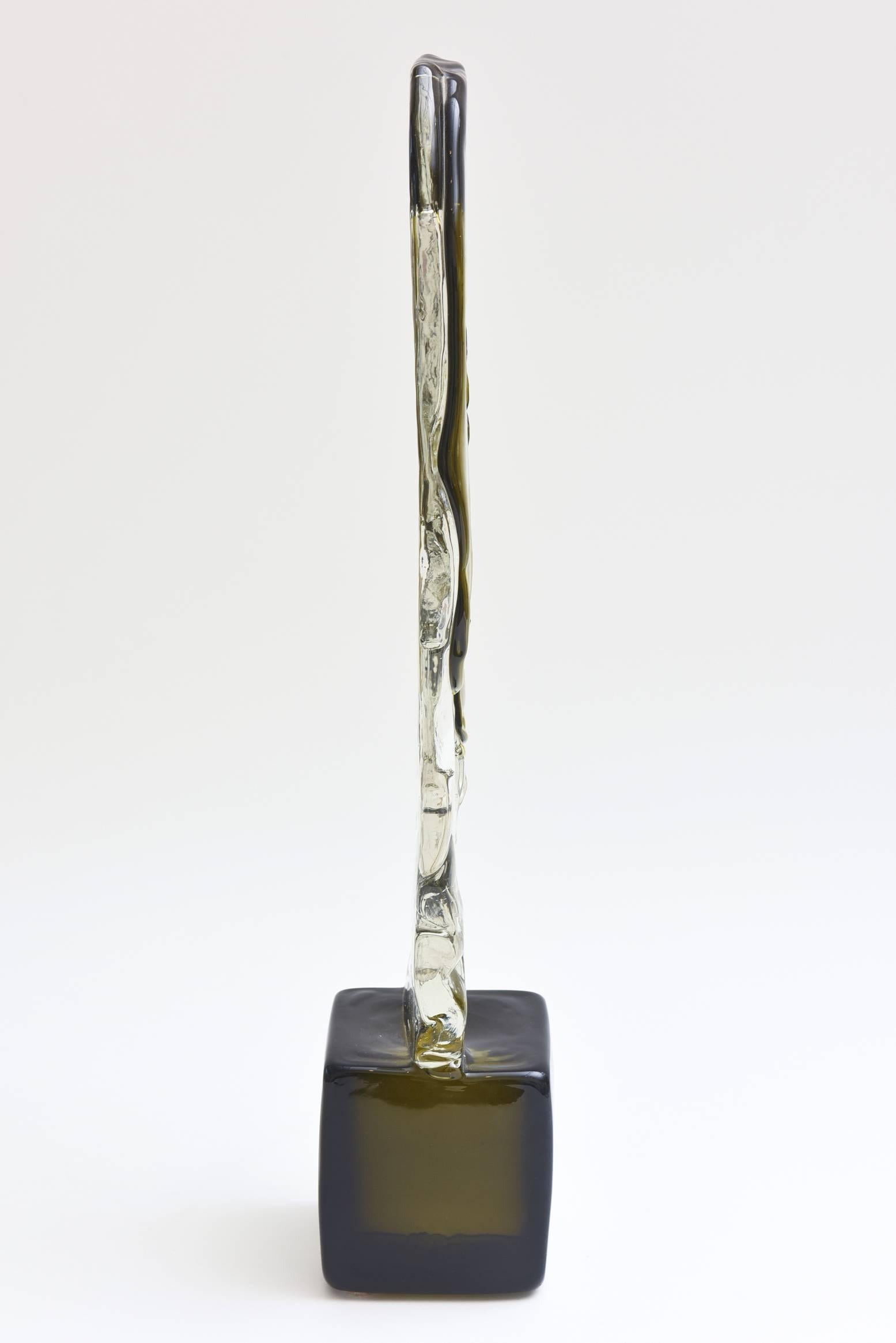 Signed Luciano Gaspari for Salviati Italian Murano Tall Glass Sculpture 4