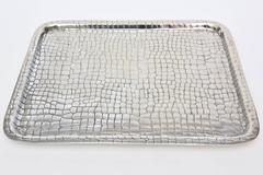 Italian Silver Plate Monumental Serving Tray or Barware Tray