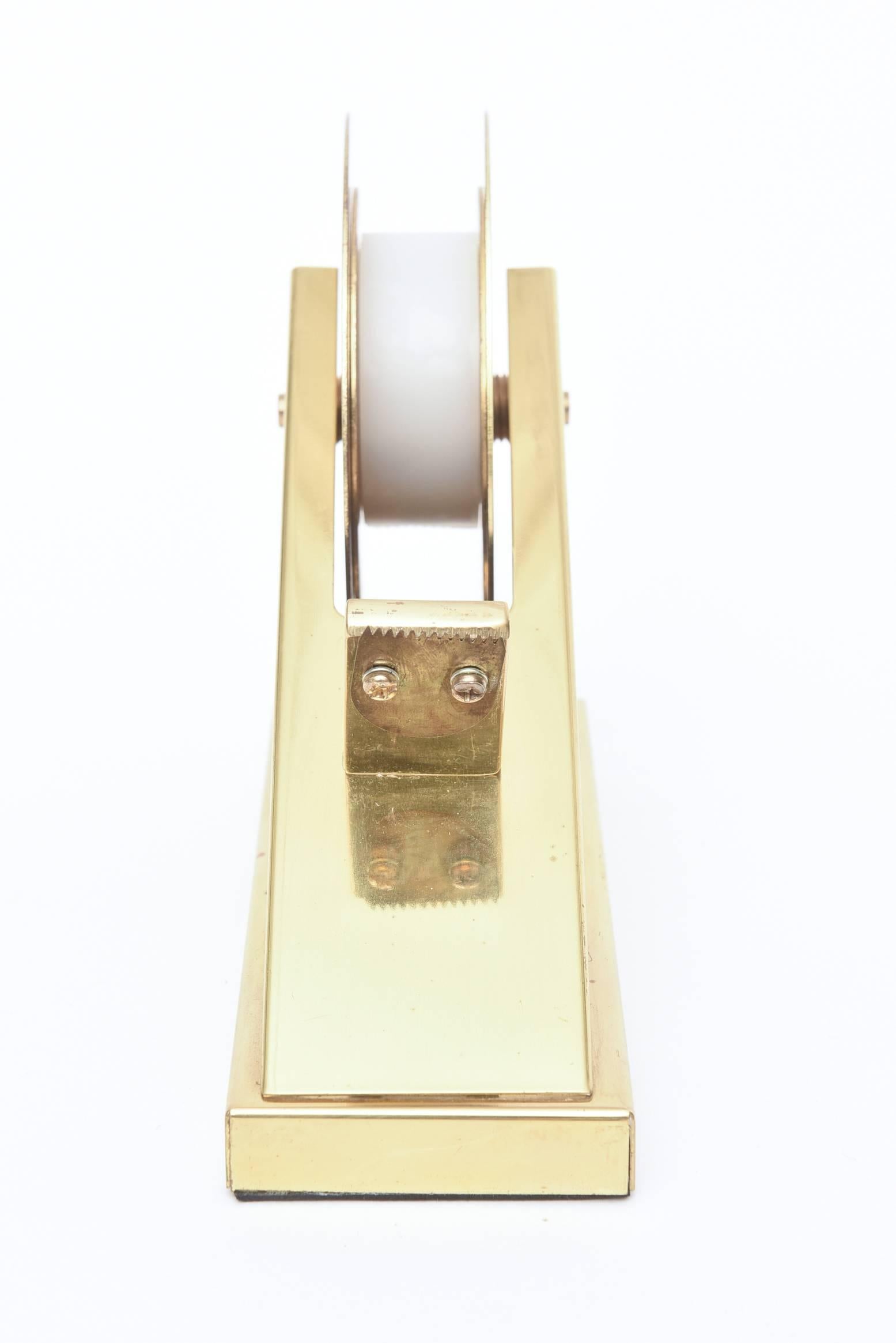 Sculptural Brass Tape Dispenser or Tape Holder Modernist For Sale 1