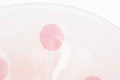 Schale aus amerikanischem Kunstglas in Rosa, signiert von Bills Burchitts, 2001