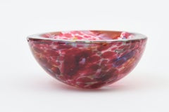 Bol vintage en verre de Murano « Tutti Fruiti » de la marque Avem, aux tons roses, bleus et dorés, années 1960