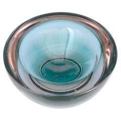Vintage Murano Glass Sommerso Geode Bowl By Mandruzzato, 1970's
