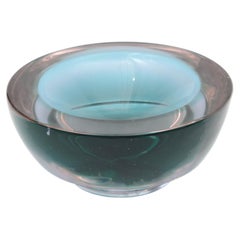 Vintage Murano Glass Sommerso Geode Bowl By Mandruzzato, 1970's