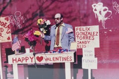 Charley Friedman C Print on Diband 1/3 Titled Felix, Flowers Flags and Roses