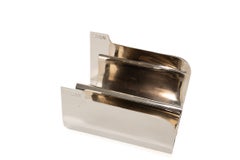 Porte-lettres ou porte-dossiers vintage en maillechort, accessoire de bureau, années 1970