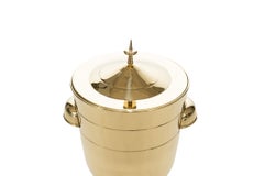 Secchiello per ghiaccio o champagne in ottone "Mid Century Modern" di Tommi Parzinger, accessori da bar, anni '50