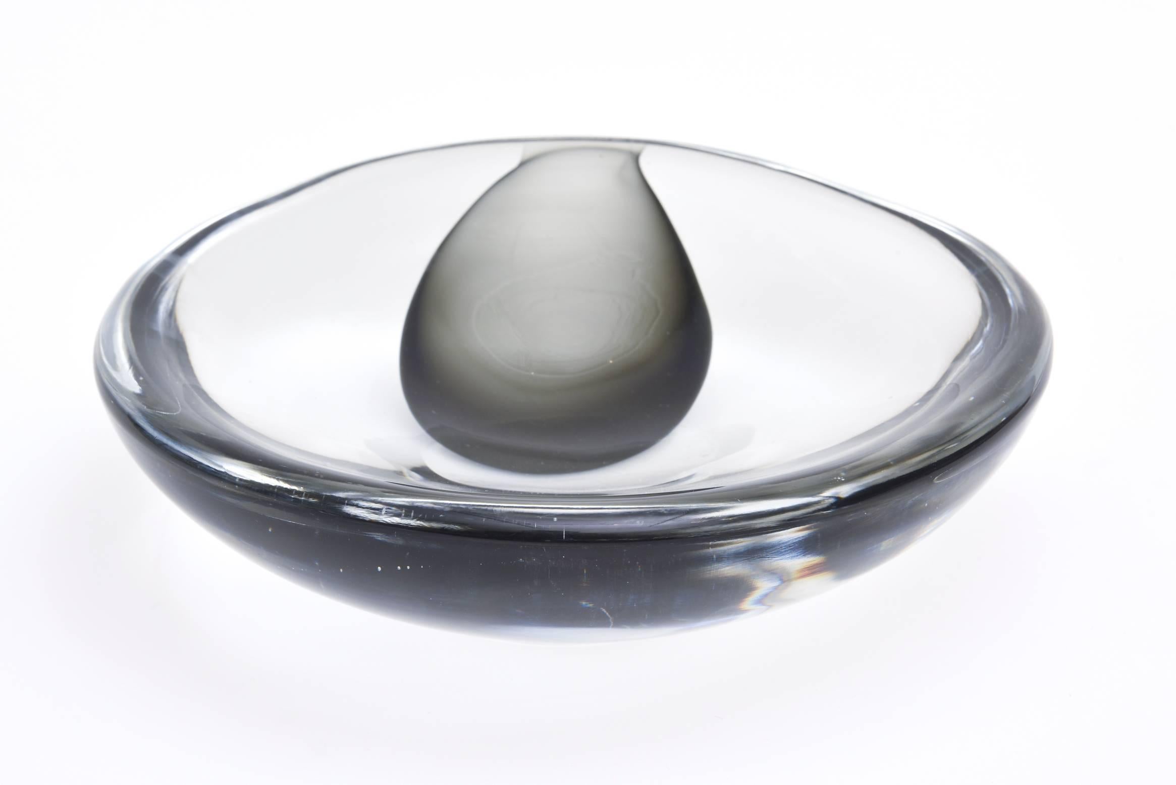 Italian Vintage Murano Antonio da Ros  Sommerso Sculptural Glass Bowl 2