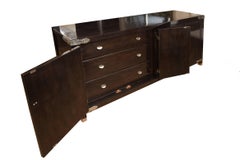 Vintage Midcentury Greek Key Cabinet/Buffet with Original Hardware