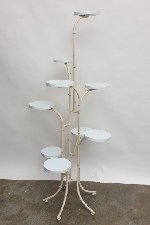 Mid-20th Century Pair of Metal 'Bamboo' Display Stands