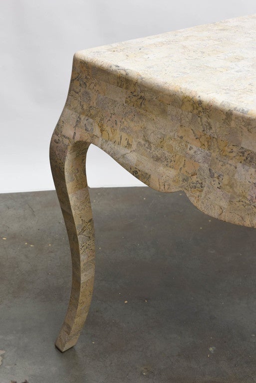 Late 20th Century Maitland-Smith Tessellated Stone Desk For Sale
