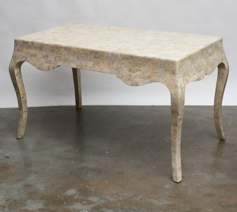 Maitland-Smith Tessellated Stone Desk For Sale 4