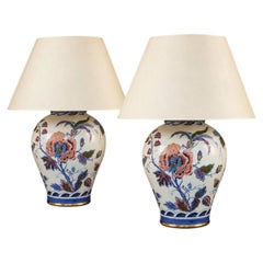 Pair of Le Porcellane Firenze 1948 ' AUTUNNO' Table Lamps