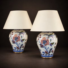 Pair of Le Porcellane Firenze 1948 ' AUTUNNO' Table Lamps