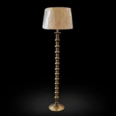 Vintage Turned Brass Standing Lamp