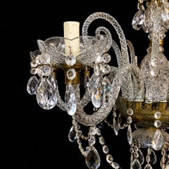 Vintage Venetian 8 Arm Murano & Crystal Chandelier