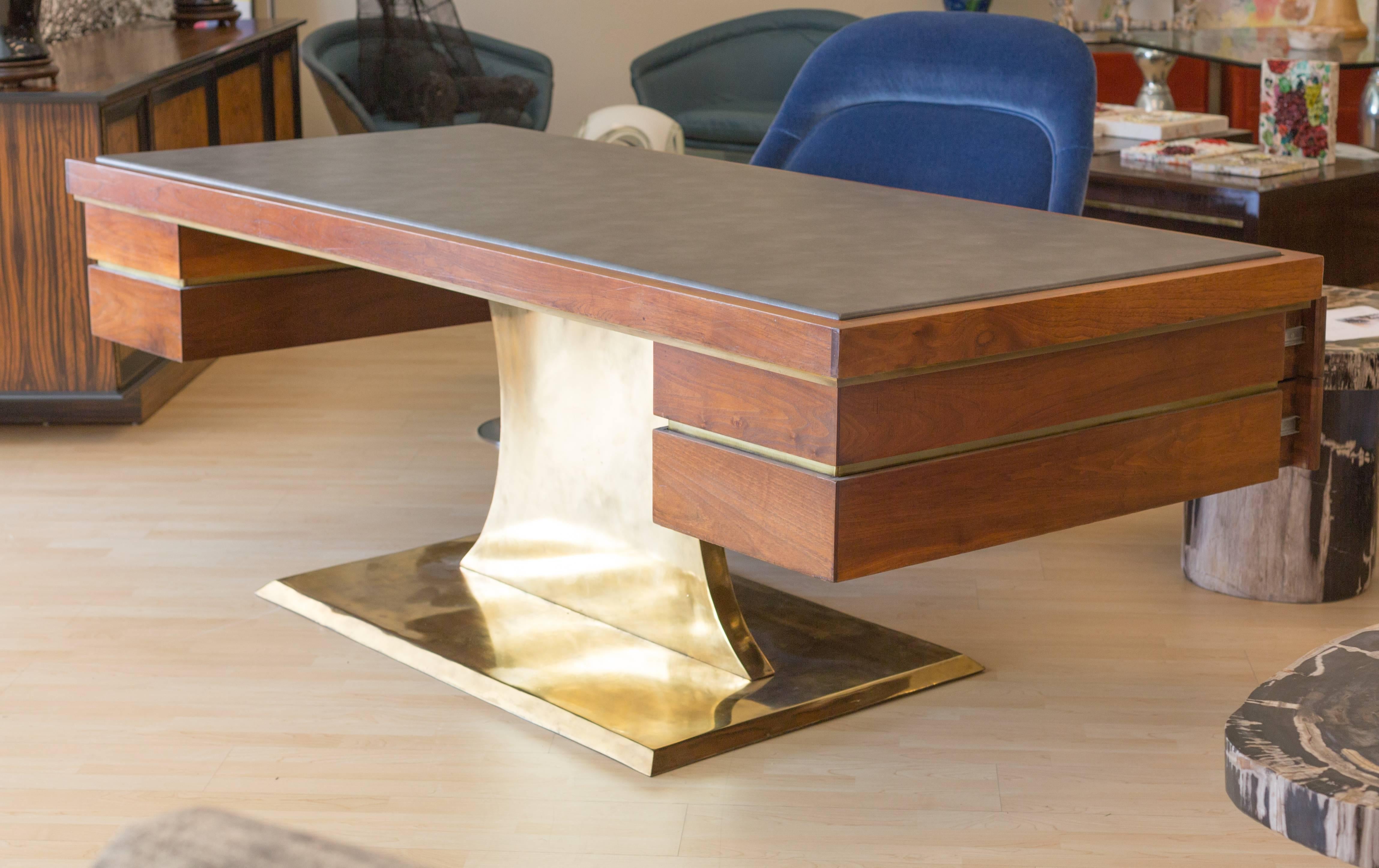 American Executive Pedestal Desk by Harvey Probber For Sale