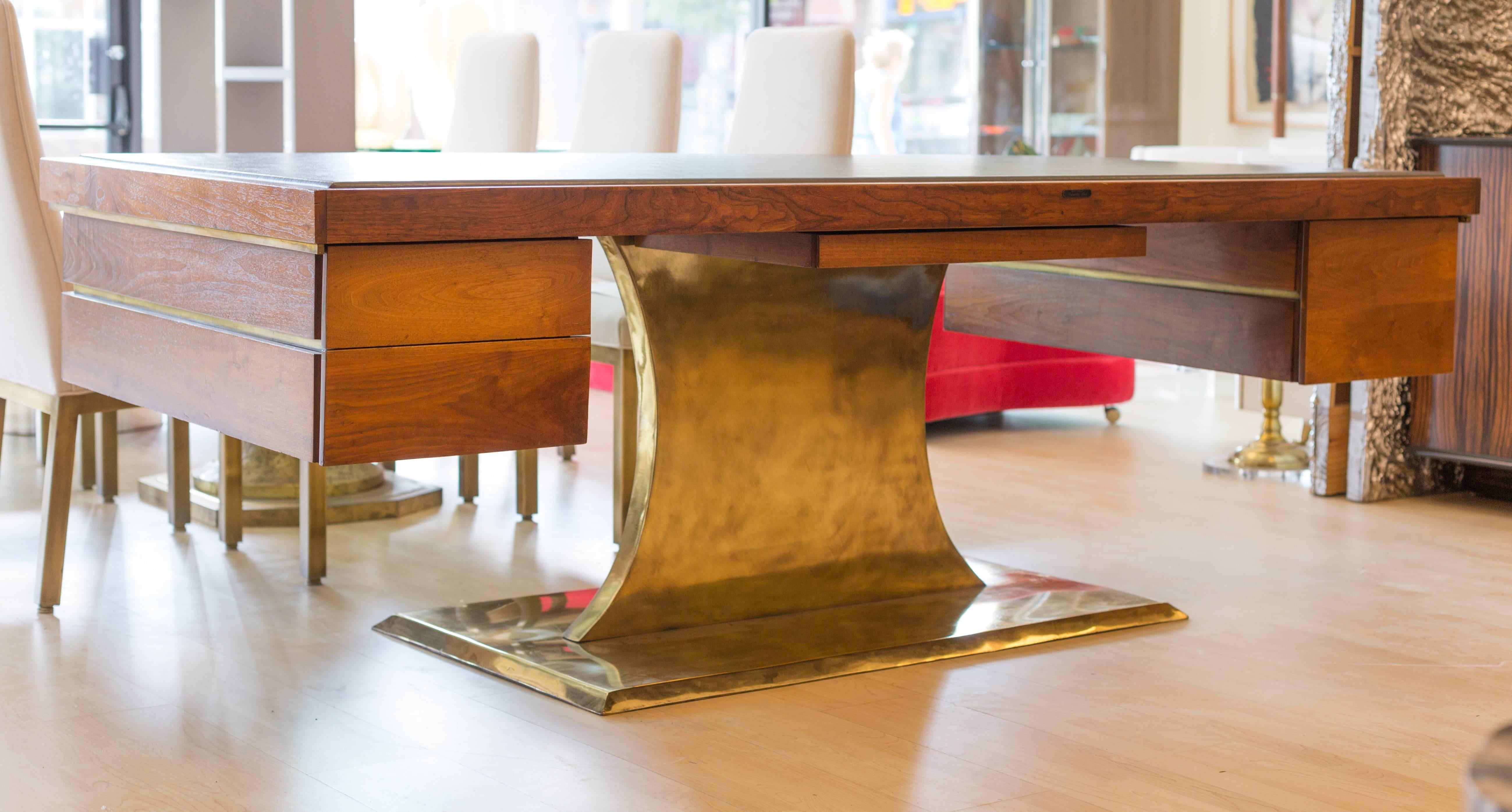 Mid-Century Modern Executive Pedestal Desk by Harvey Probber For Sale