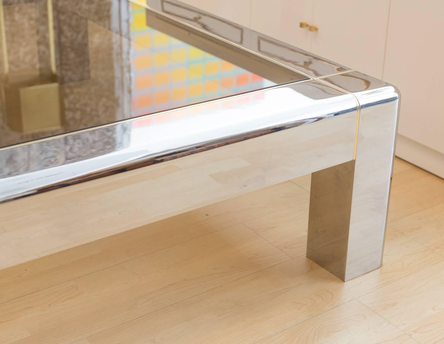 Modern Karl Springer Low Coffee Table For Sale