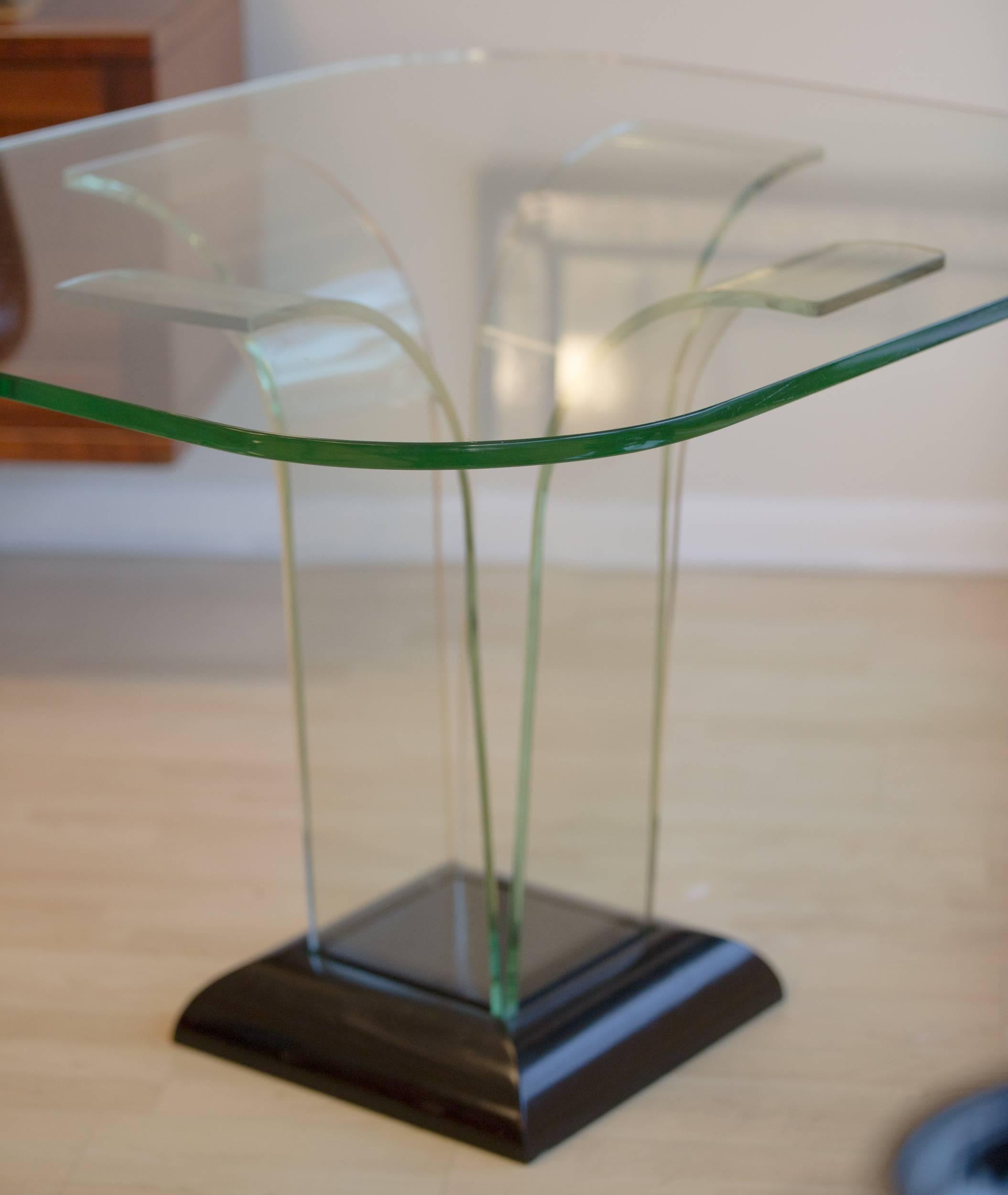 Art Deco Glass Center Table by Modernage For Sale