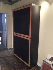 Rare Vintage Paul Frankl Cork Trimmed Bookcase