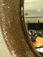 Mazzega Murano Glass Lit Round Wall Mirror