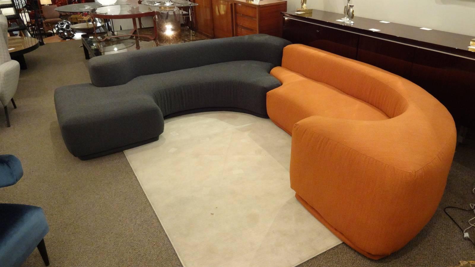 Mid-Century Modern Sectional Sofa, Two-Piece 