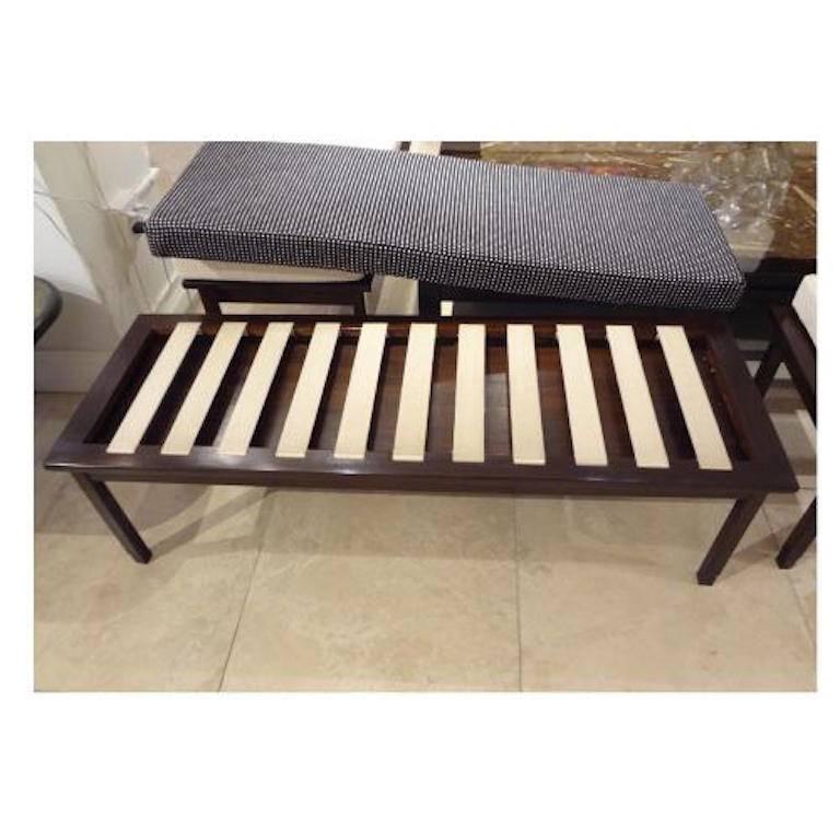 Mid-Century Modern Three-Seat Mid-Century Bench in the Style of Ico Parisi For Sale