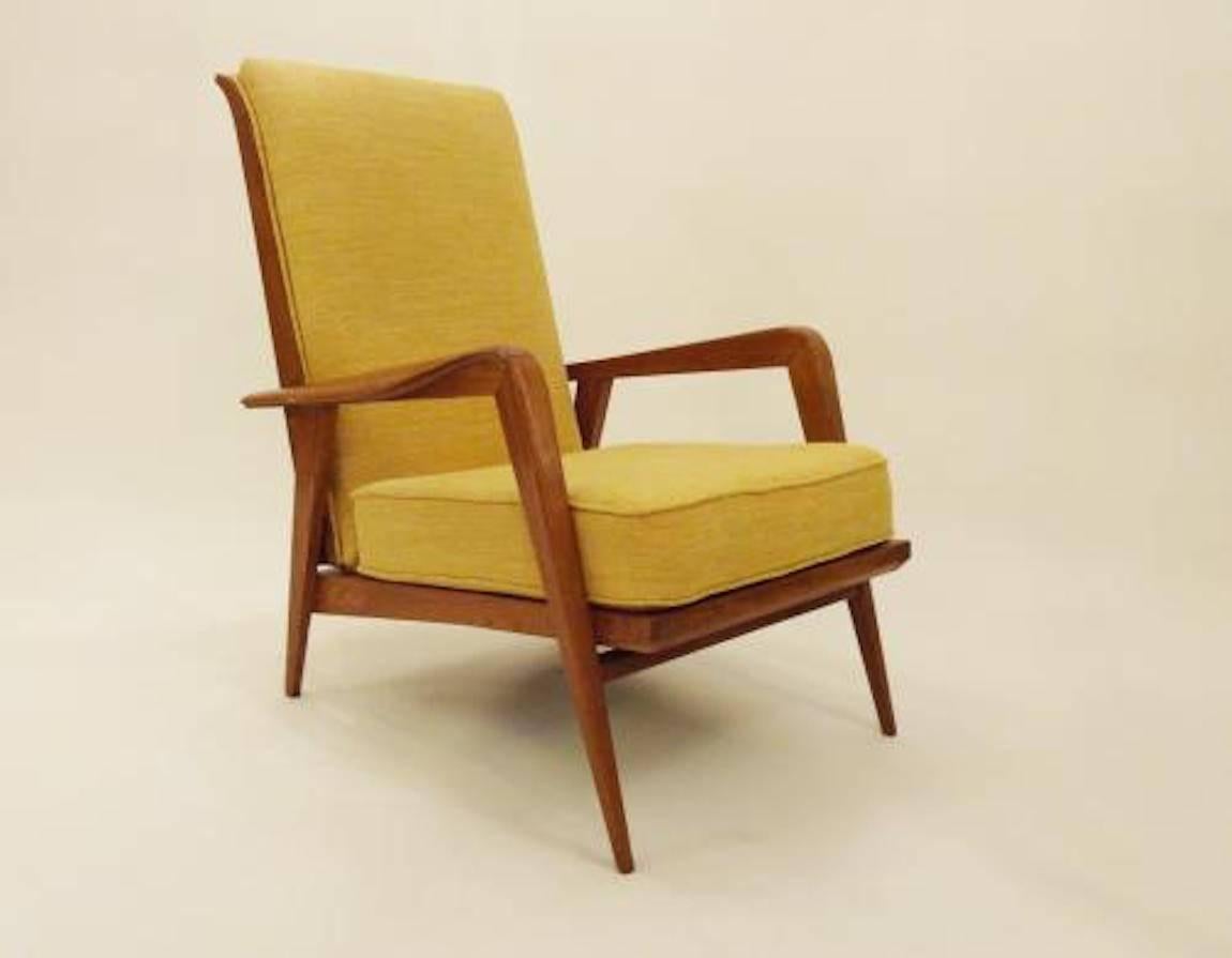 French Pair of Modernist Reclining Lounge Chairs by Etienne-Henri Martin, circa 1937 For Sale