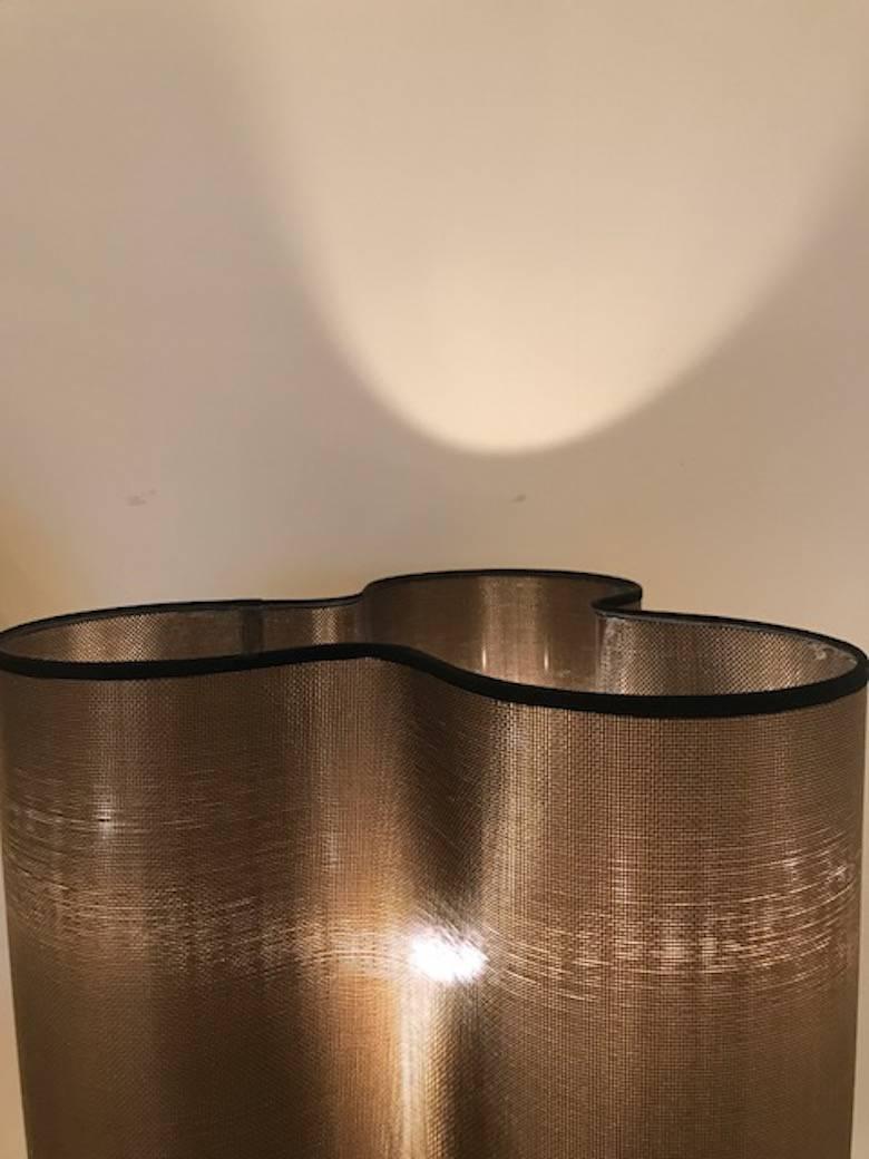 The Clover Table Lamp in Stained Wood by Julien Barrault In Excellent Condition For Sale In New York, NY