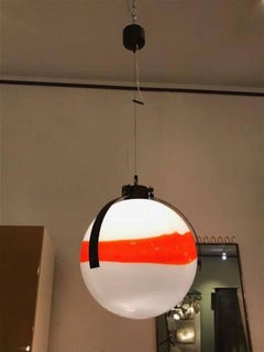 Mazzega Mid-Century Modernist Murano Glass Ball Shaped Chandelier