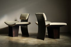 Lounge-Sessel im brasilianischen Modernismus-Stil aus Palisanderholz und Stahl, 1970er Jahre