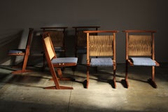 George Nakashima Style "Conoid" Chairs by Gino Russo, Set of 6, 1960s
