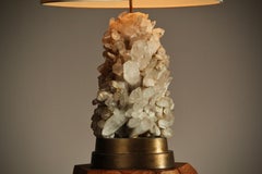Carole Stupell Large Quartz Crystal Table Lamp, 1940s