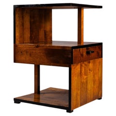 Mikko Nupponen: Finnischer Art-déco-Beistelltisch aus Birkenholz mit Schublade, 1930er Jahre