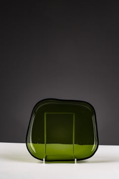 Alvar Aalto, Modell 9769, grüne Glasschale für Iittala, Finnland, 1940er/1950er Jahre
